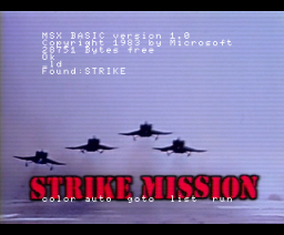 Strike Mission (1984, MSX, LaserDisc Corporation)