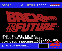 Back To The Future (1985, MSX, Pony Canyon)