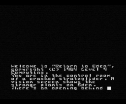 Return to Eden (1984, MSX, Level 9 Computing)