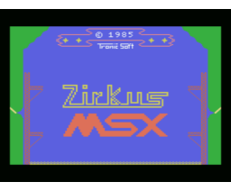Zirkus (1985, MSX, Tronic Soft)