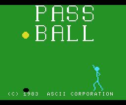 Pass Ball (1983, MSX, ASCII Corporation)