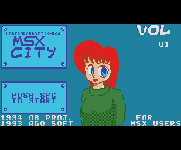 MSX City (1993, MSX2, Ago Soft, OB PROJECT)