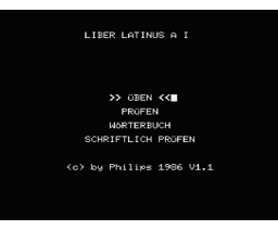 Liber Latinus A1 (1986, MSX, Philips Germany)