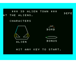 3D Alien in Town (1984, MSX, kimco)