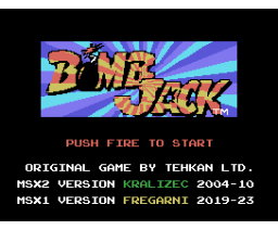 Bomb Jack (2023, MSX, Tehkan)