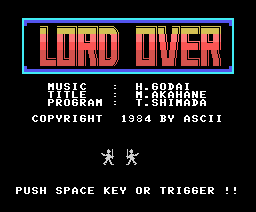 Lord Over (1984, MSX, ASCII Corporation)