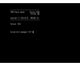 Turbo Pascal (1988, MSX, Borland)