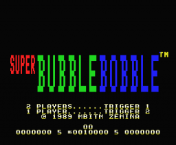 Super Bubble Bobble (1989, MSX, Zemina)