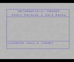 Ortografia-3: frases (1986, MSX, Mind Games España)