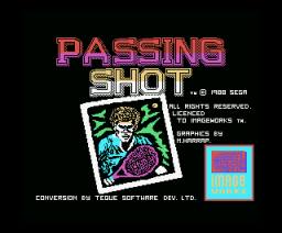 Passing Shot (1988, MSX, SEGA)