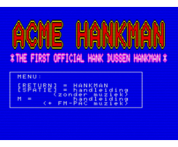 Hankman (1991, MSX2, Hank Dussen Programeursgroep)