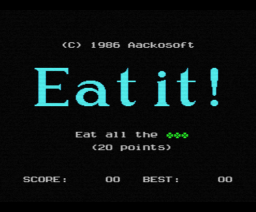 Eat it! (1986, MSX, Aackosoft)