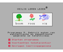 Veilig Leren Lezen - Programma 9 (1987, MSX2, Zwijsens Educatieve Software)