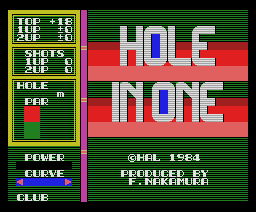 Hole In One (1984, MSX, HAL Laboratory)