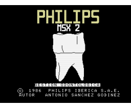 Gestión Odontológica (1986, MSX2, Philips Spain)