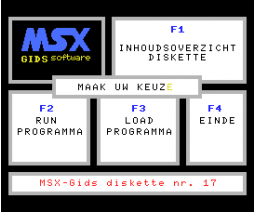 MSX Gids Disk Nr. 17 (1988, MSX, MSX Gids)