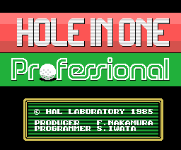 Hole in One Professional (1985, MSX, HAL Laboratory)