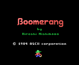 Boomerang (1984, MSX, ASCII Corporation)