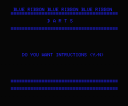 Darts (1987, MSX, Blue Ribbon Software)