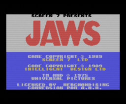 Jaws (1989, MSX, Intelligent Design)