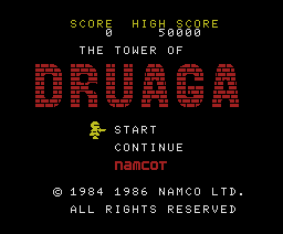 The Tower Of Druaga (1986, MSX, NAMCO)