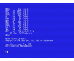 Alpha-Fortran (1986, MSX, MSX2, Lifeboat)