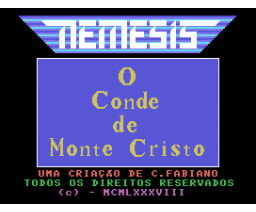 O Conde de Monte Cristo (1988, MSX, C. Fabiano)