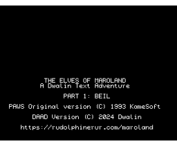 The Elves of Maroland (2024, MSX, Dwalin, Kame Soft)