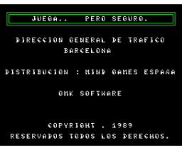 Juega... Pero Seguro (1989, MSX, OMK Software)