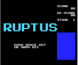 Ruptus (2021, MSX, Inufuto)