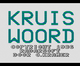 Kruiswoord (1986, MSX2, Radarsoft)