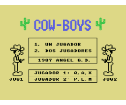 Cow-Boys (1987, MSX, A.G.D.)