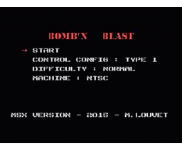 Bomb'n Blast (2015, MSX, Michel Louvet)