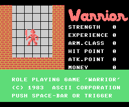 Warrior (1983, MSX, ASCII Corporation)