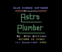 Astro Plumber (1985, MSX, Blue Ribbon Software)