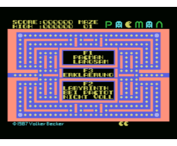 Pacman (1987, MSX, Volker Becker)