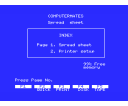 MSX Home Office - Spreadsheet (1986, MSX, Computer Mates)