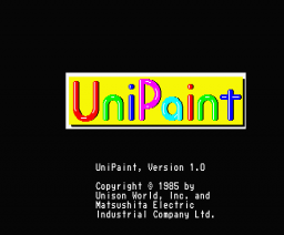 Uni Paint (1986, MSX2, Matsushita Electric Industrial)