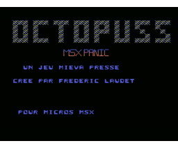 Octopuss (1985, MSX, Vifi International)
