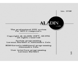 Aladin (1992, MSX2, Aladin Software)