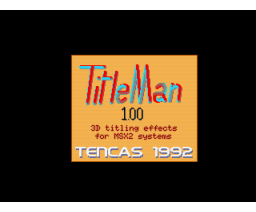 Titleman (1992, MSX2, Tencas Group)