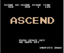 Ascend (2024, MSX2, Inufuto)
