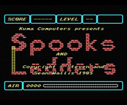 Spooks & Ladders (1985, MSX, Steven Wallis, Sean Wallis)