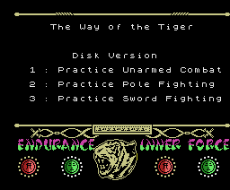 The Way of the Tiger (1986, MSX, Gremlin Graphics)