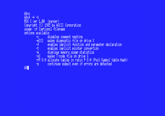 MSX-C Compiler (1985, MSX, MSX2, ASCII Corporation) | Releases 