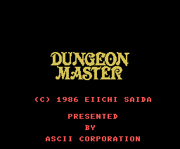 Dungeon Master (1986, MSX, Eiichi Saida)