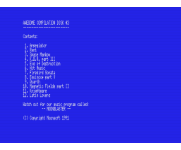 Awesome Compilation Disk #3 (1991, MSX2, Moonsoft)