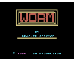 Worm (1986, MSX, Cracker Service)