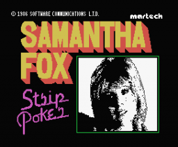 Samantha Fox Strip Poker (1986, MSX, Martech Games)