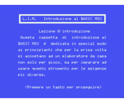 Introduzione al Basic MSX (1985, MSX, Leoni Informatica)